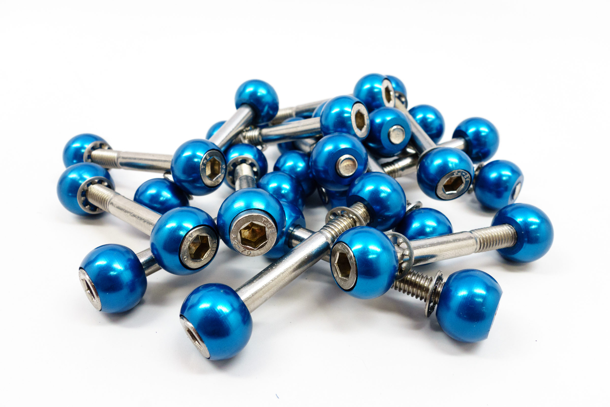Paul Blue Balls Seatpost Binder Bolt: Blue - Vintage 1990's