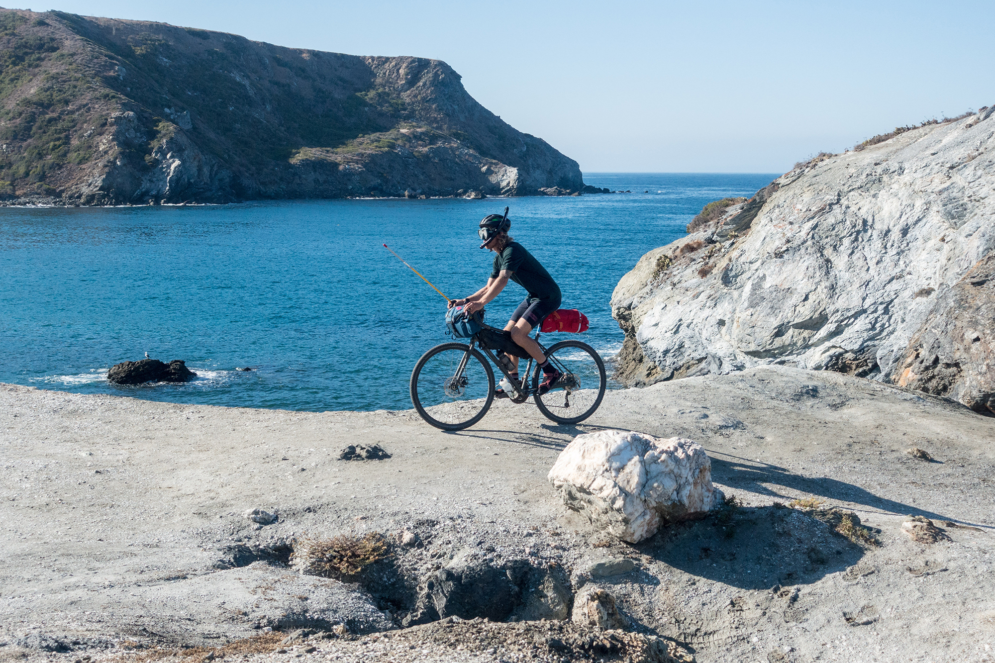 Three Dudes, Two Harbors Bicycle Touring Catalina Island with the Skid